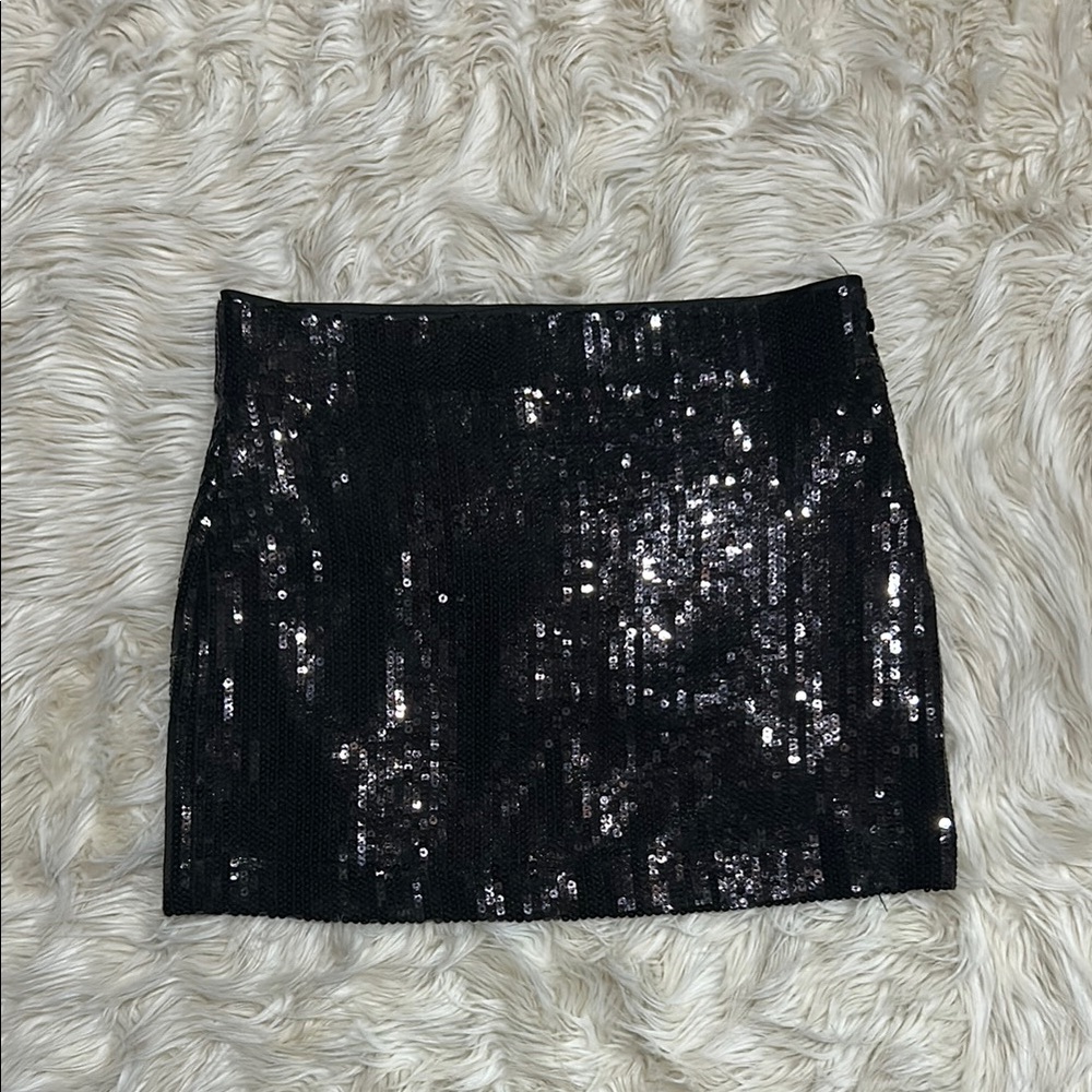 Forever 21 Black Sequin Pencil Skirt